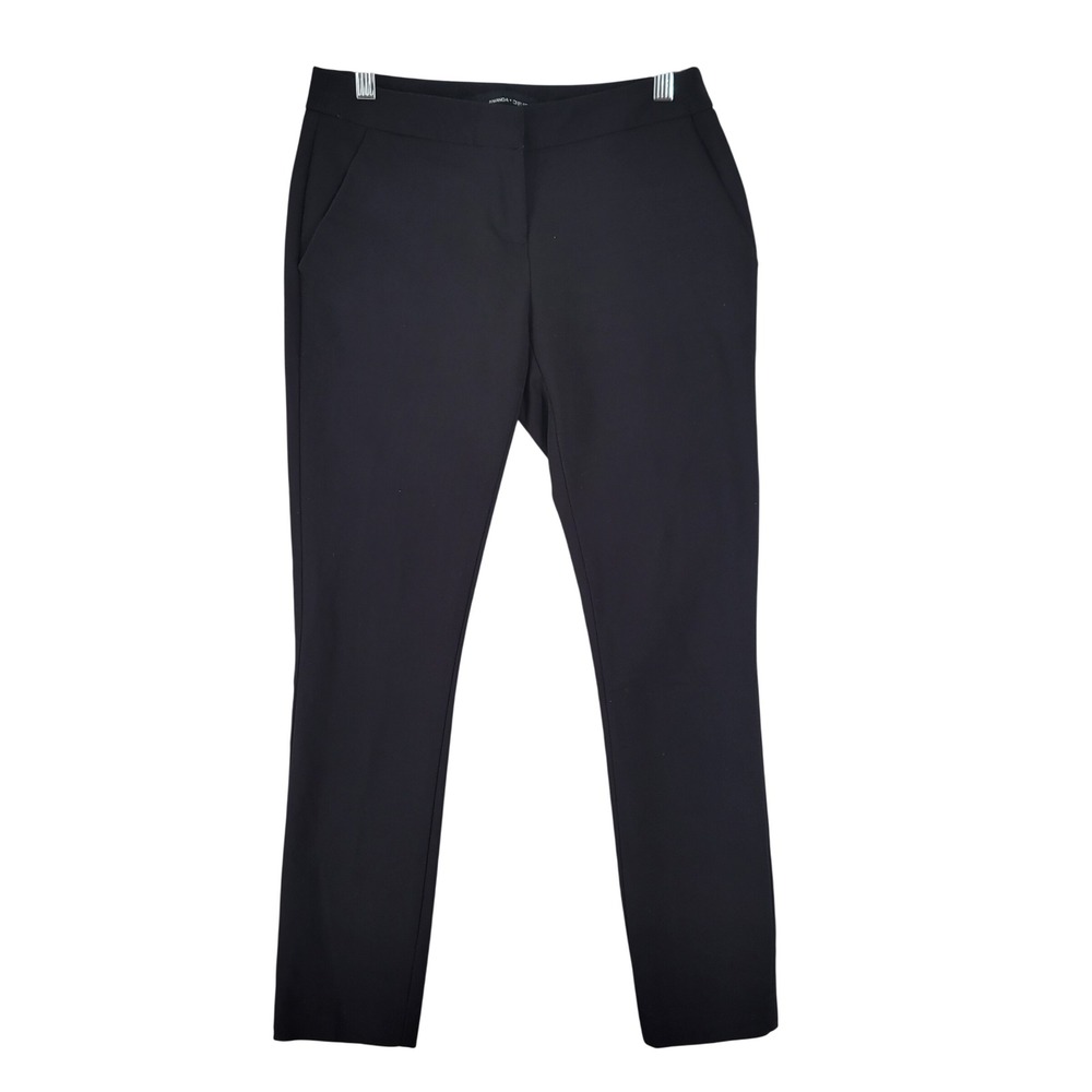 Amanda + Chelsea Dress Pants Women 0 Black Slim Leg Stretch Trousers